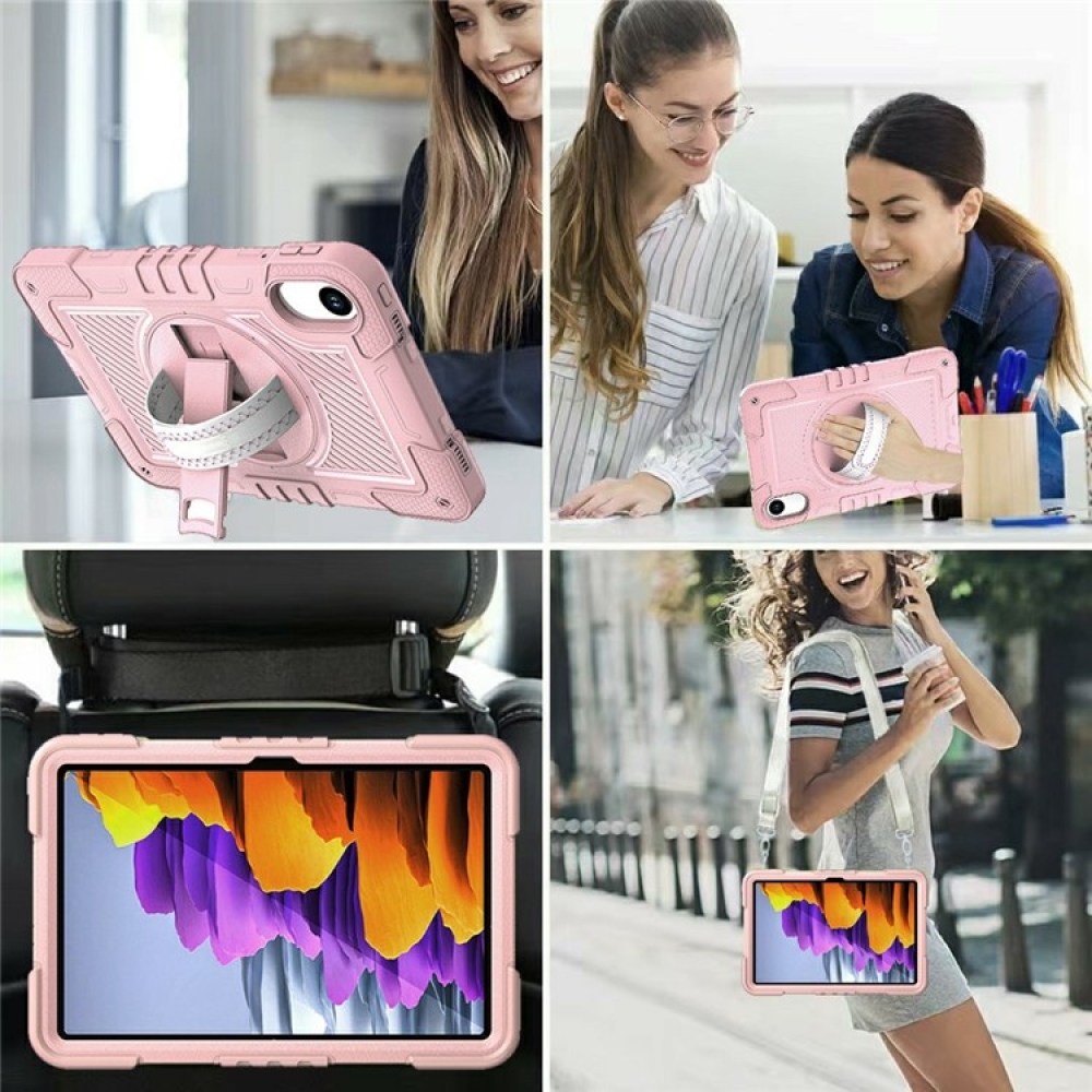 Strape odolný kryt s úchopom na ruku a popruhom na Xiaomi Redmi Pad 2 - ružovozlatý