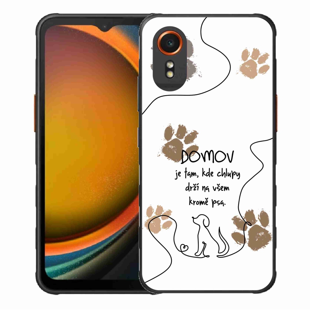 Gélový kryt mmCase na Samsung Galaxy Xcover 7 - psie motív biele pozadie
