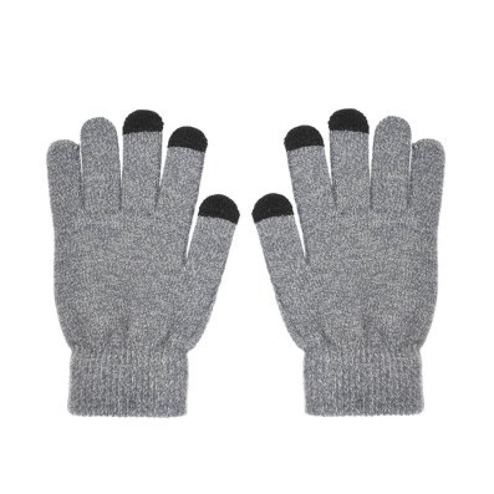 Triangle zimné dámske dotykové rukavice - šedé