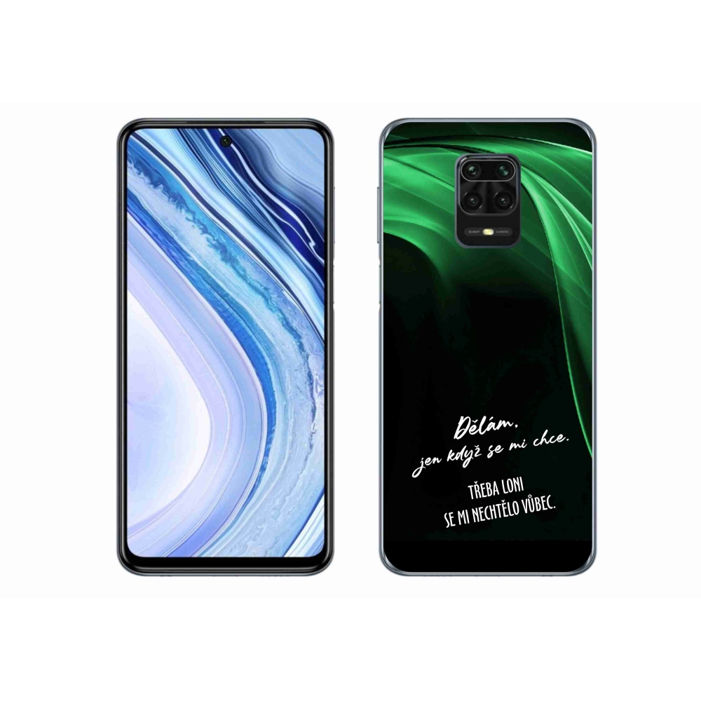 Gélový kryt mmCase na Xiaomi Redmi Note 9 Pro - vtipný text 12 čierne pozadie