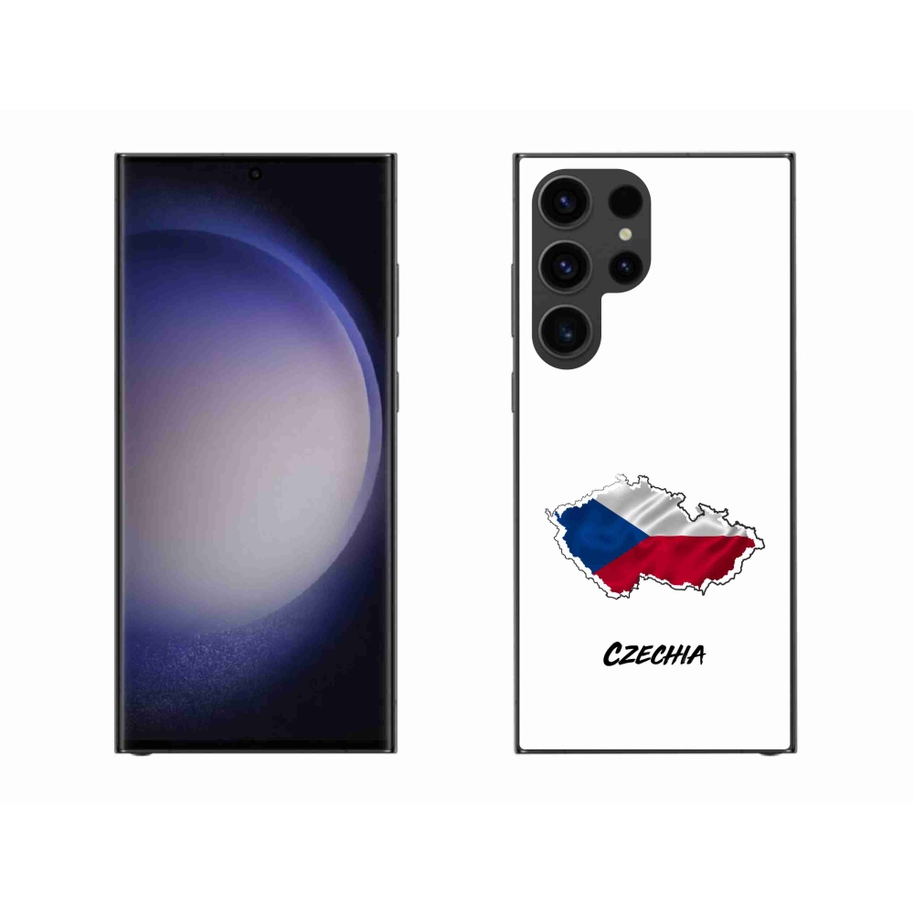 Gélový kryt mmCase na Samsung Galaxy S23 Ultra 5G - Czechia biele pozadie