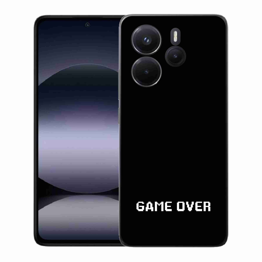 Gélový kryt mmCase na Xiaomi Redmi Note 14 - game over čierne pozadie