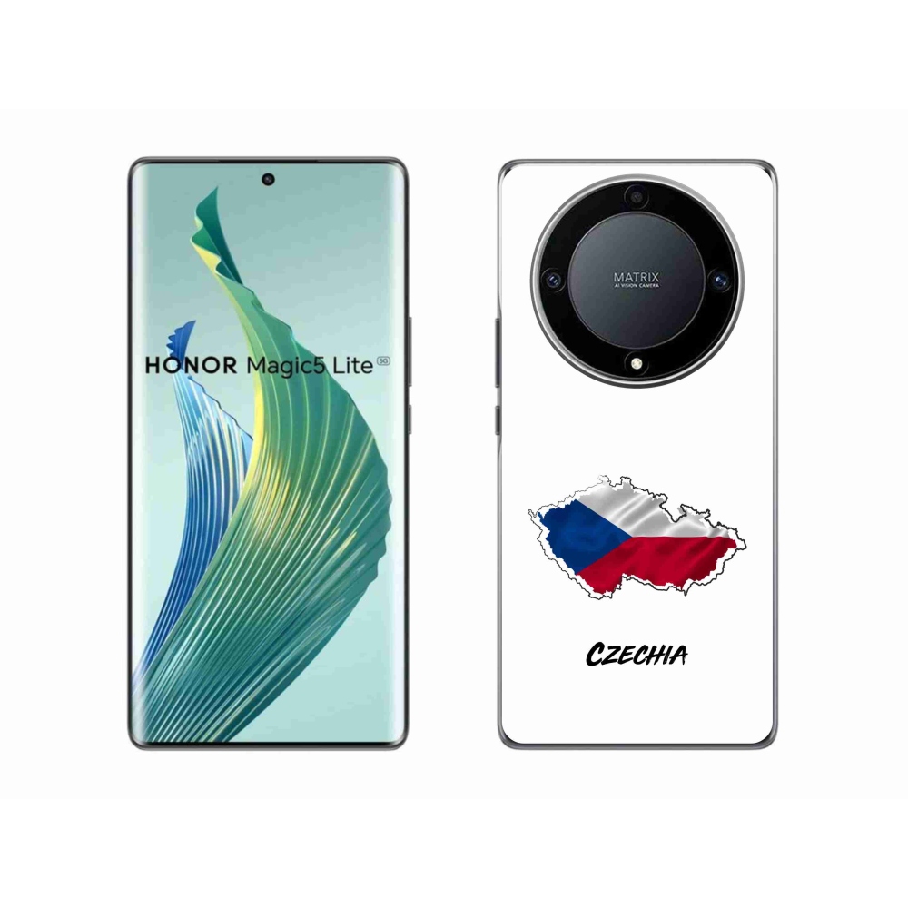 Gélový kryt mmCase na Honor Magic 5 Lite 5G - Czechia biele pozadie