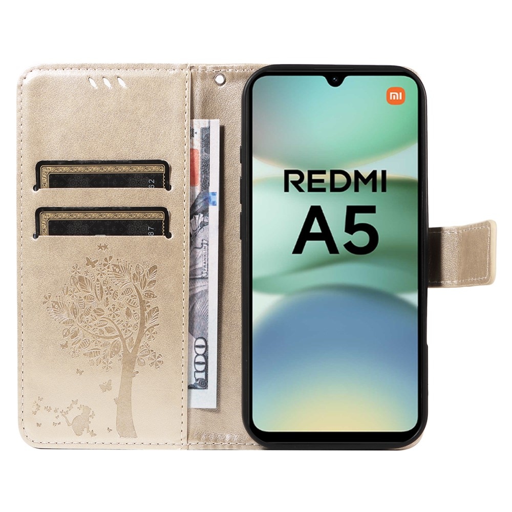 Trees knižkové puzdro na Xiaomi Redmi A5 (173.45x79.35x8.45mm) - zlaté
