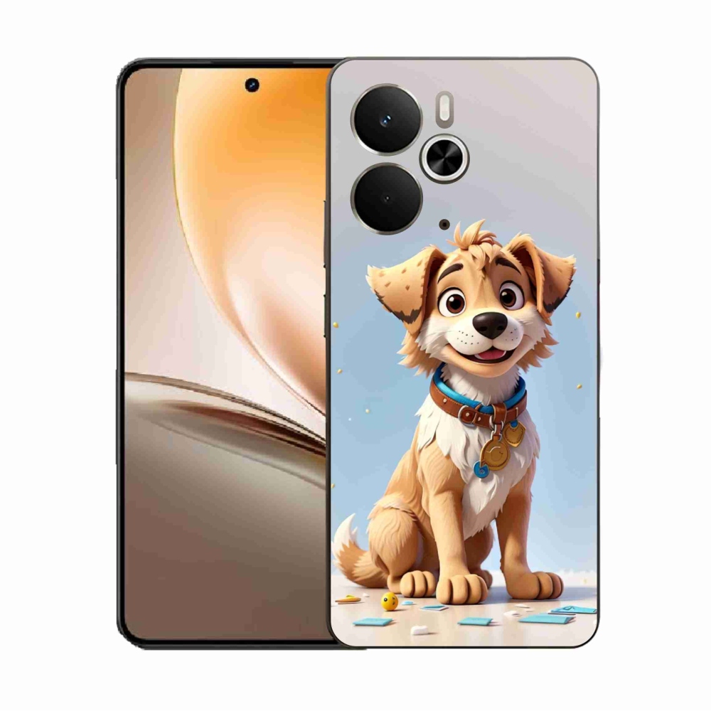 Gélový kryt mmCase na Realme 14 5G - kreslené šteňa