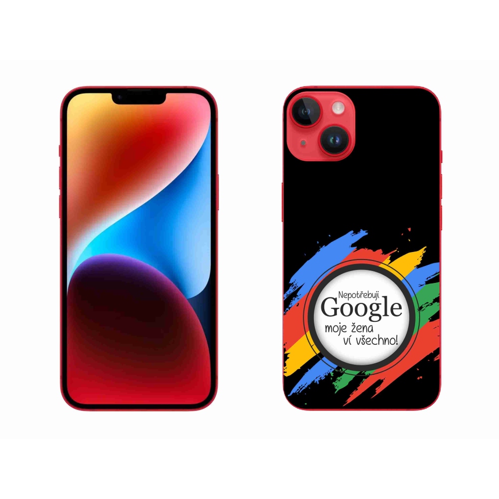 Gélový kryt mmCase na iPhone 14 Plus - žena vie všetko čierne pozadie