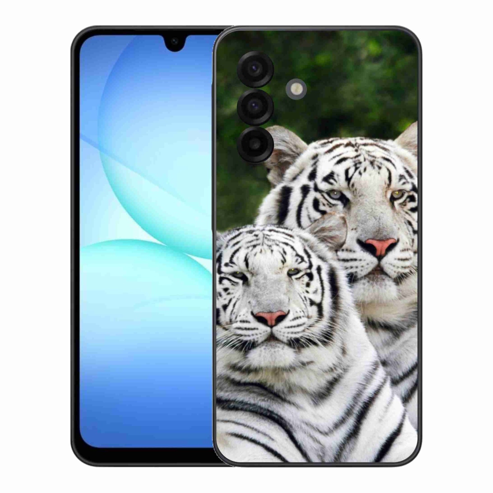 Gélový kryt mmCase na Samsung Galaxy A17 4G/5G - bieli tigre