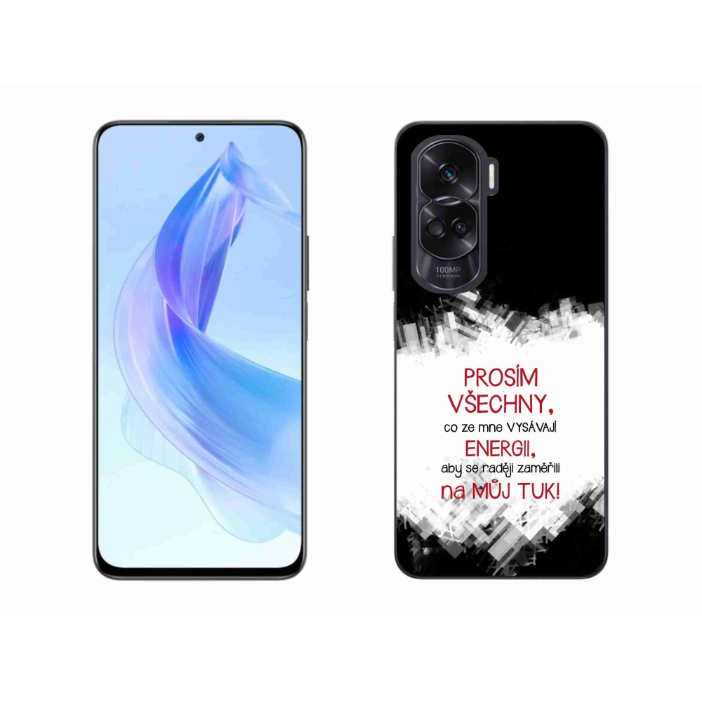 Gélový kryt mmCase na Honor 90 Lite - vtipný text 1 červený