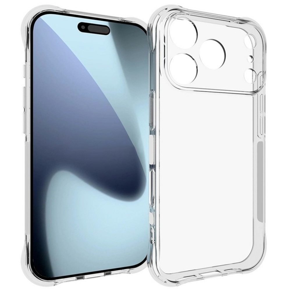 Priehľadný gélový obal na iPhone 17 Pro - priehľadný