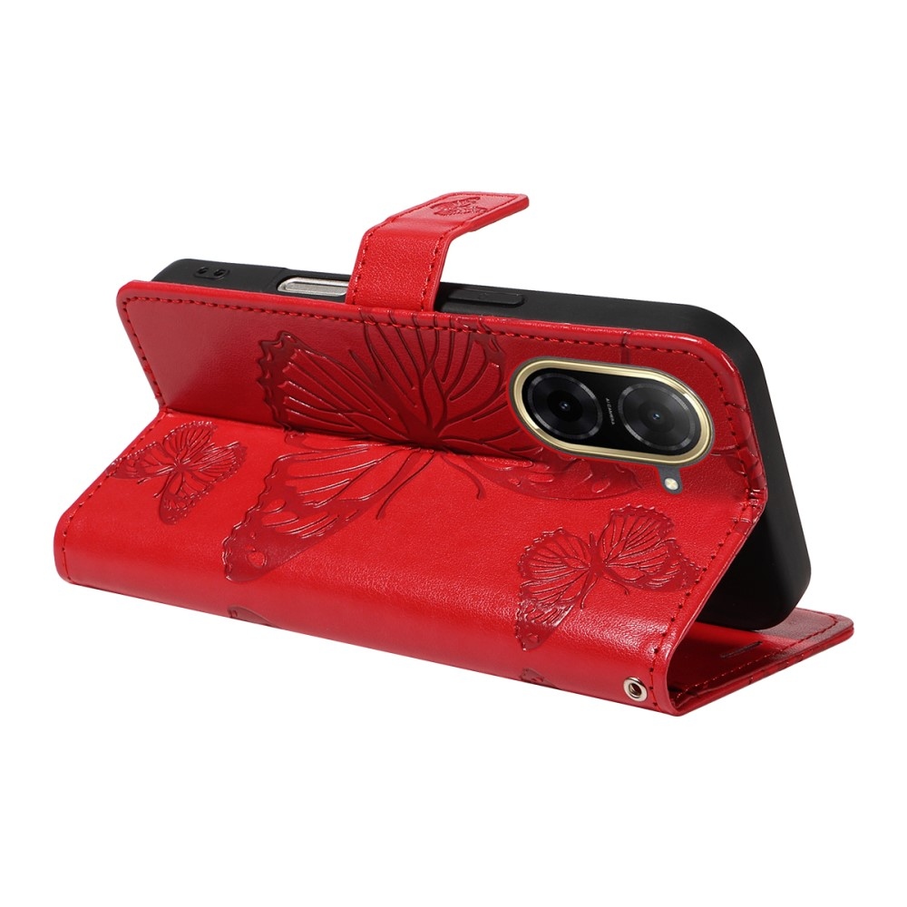 Big Butterfly knižkové puzdro na Xiaomi Redmi A5 (171.7x77.8x8.3mm) - červené