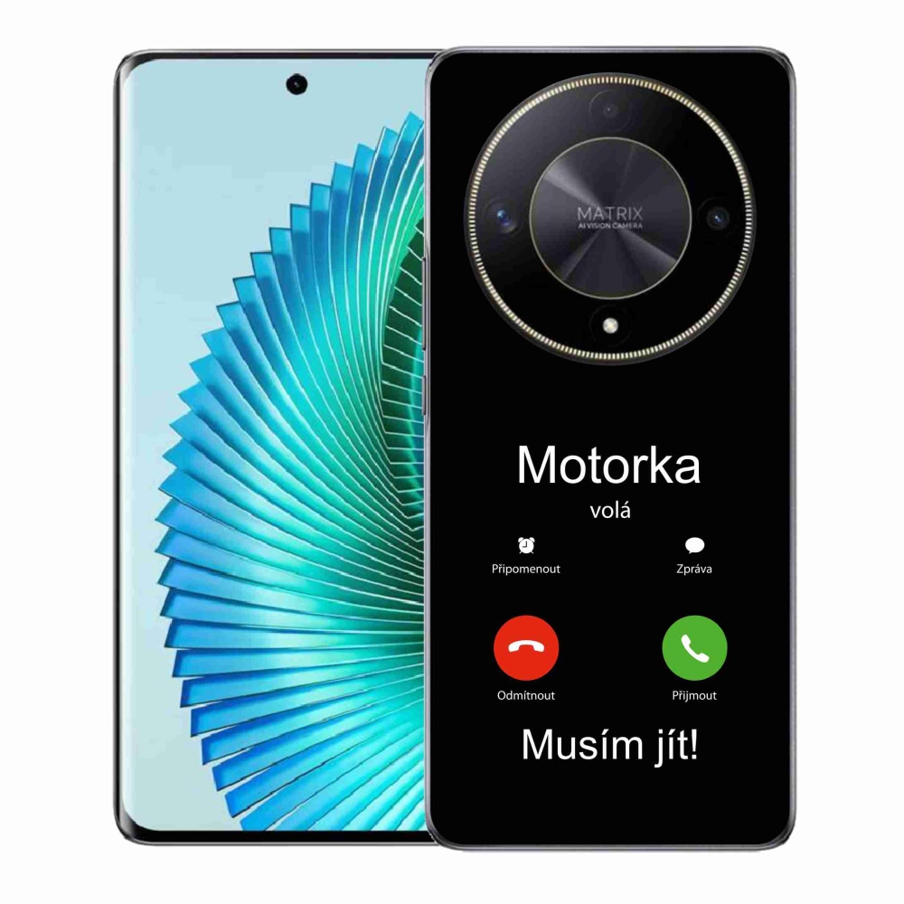 Gélový kryt mmCase na Honor Magic 6 Lite 5G - motorka volá čierne pozadie