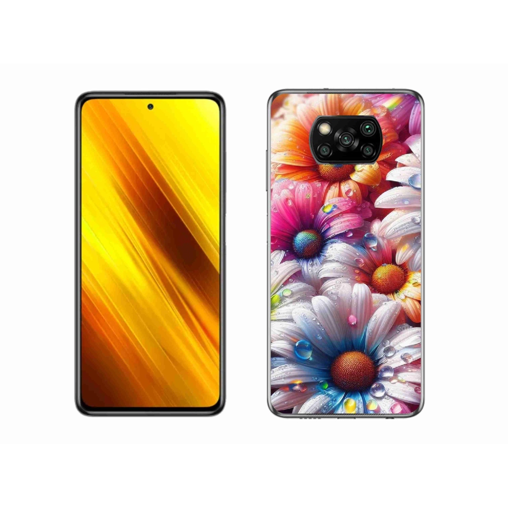 Gélový kryt mmCase na Xiaomi Poco X3 Pro - farebné margaréty