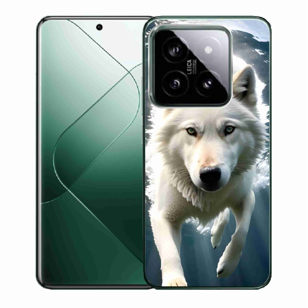 Gélový kryt mmCase na Xiaomi 14 - biely vlk