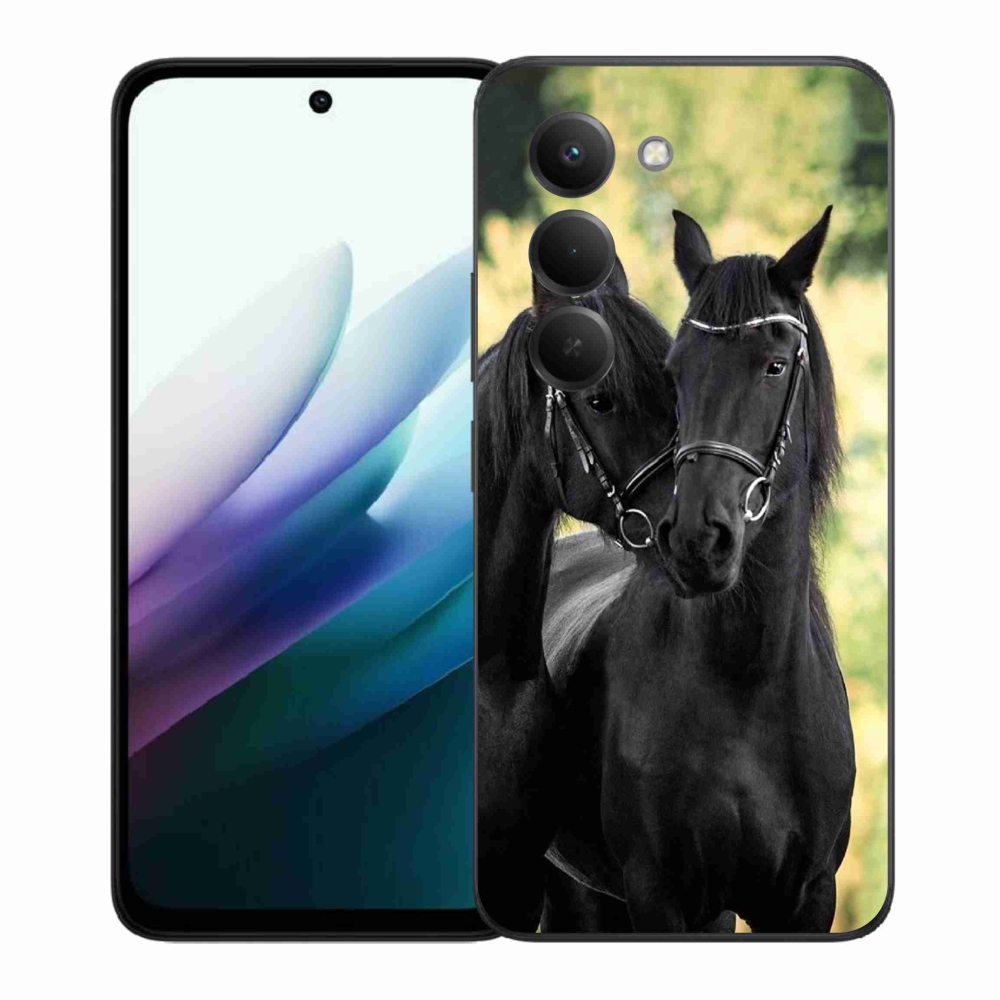 Gélový kryt mmCase na Xiaomi Redmi 15 4G/5G (171mm) - dva čierne kone