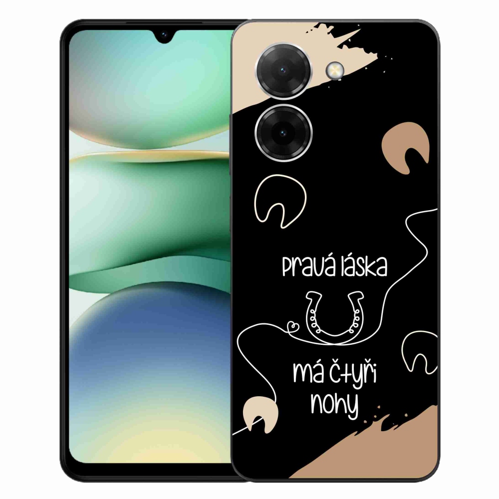 Gélový kryt mmCase na Xiaomi Redmi A5 (173.45x79.35x8.45mm) - konský motív čierne pozadie