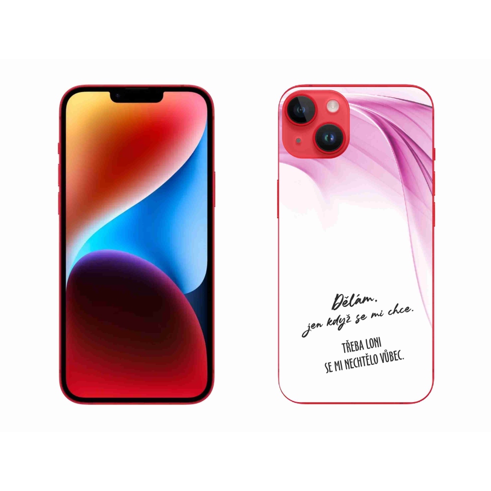Gélový kryt mmCase na iPhone 14 Plus - vtipný text 12 biele pozadie