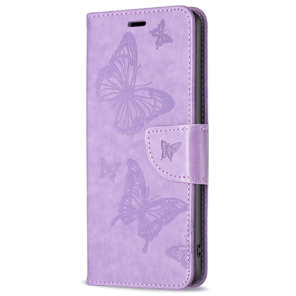 Butterfly knižkové púzdro na Samsung Galaxy A15 4G/5G - fialové