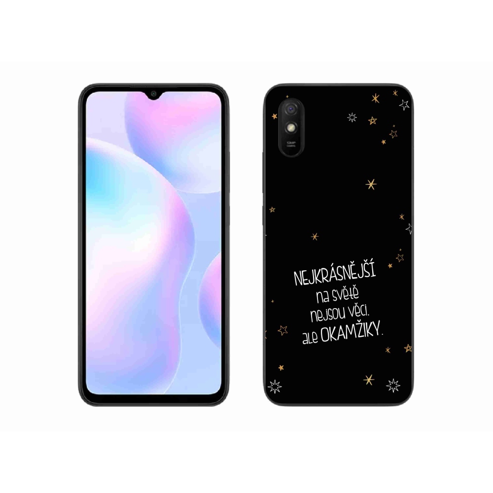 Gélový kryt mmCase na Xiaomi Redmi 9AT - citát 4 čierne pozadie