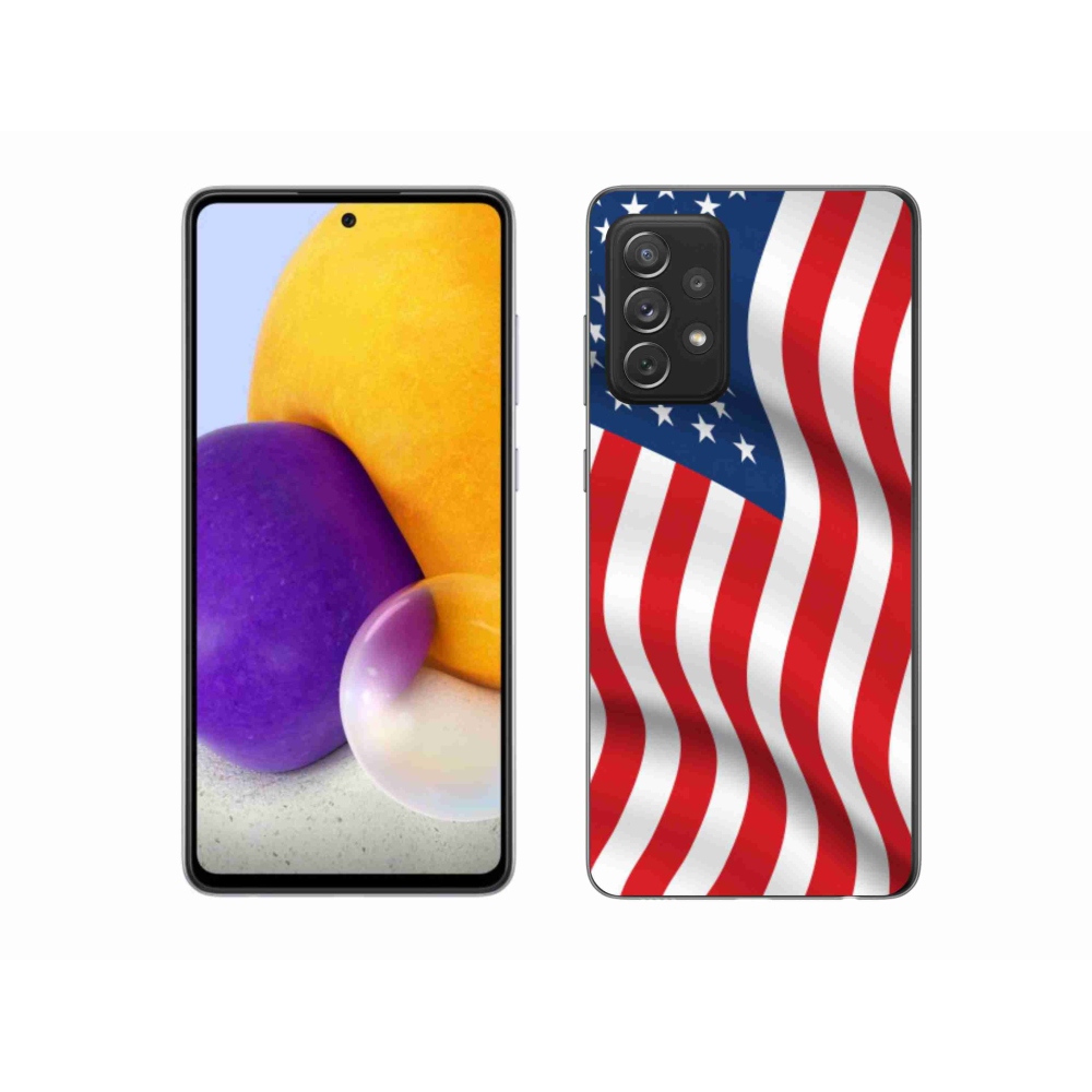 Gélový kryt mmCase na mobil Samsung Galaxy A72 / A72 5G - USA vlajka