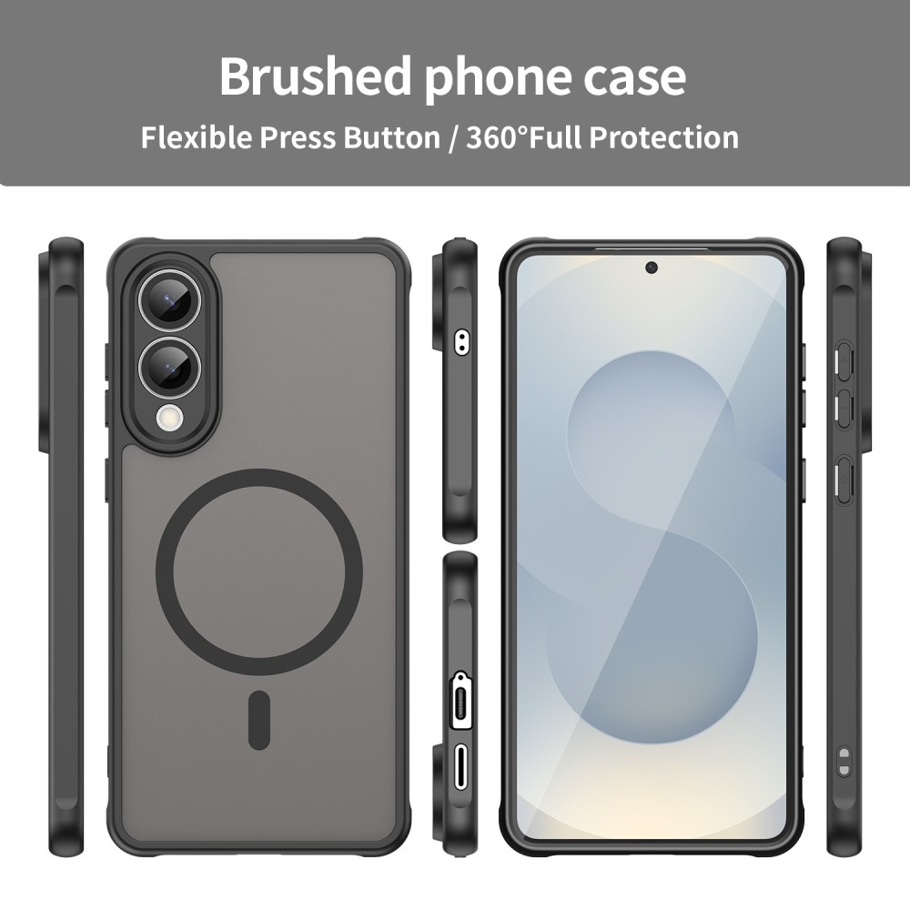 Case matný gélový obal s MagSafe na Samsung Galaxy S25 Edge - čierny