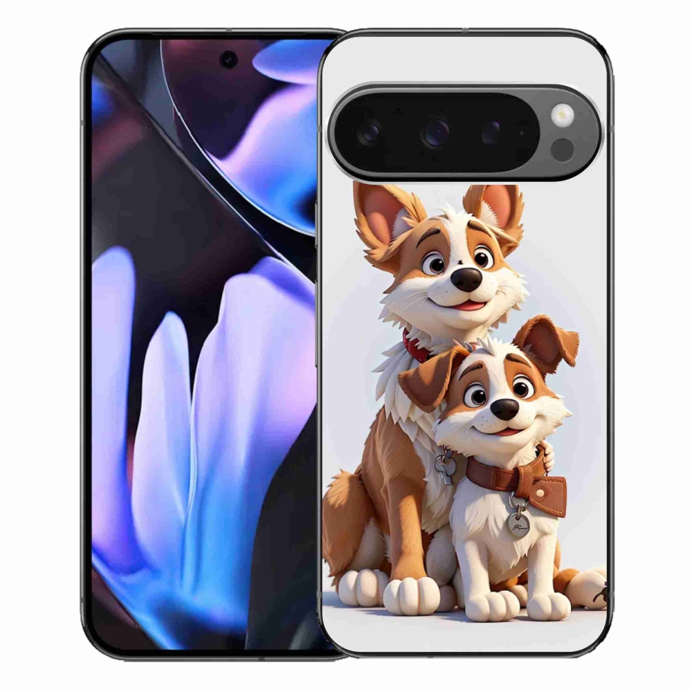 Gélový kryt mmCase na Google Pixel 9 Pro XL - kreslenie psy