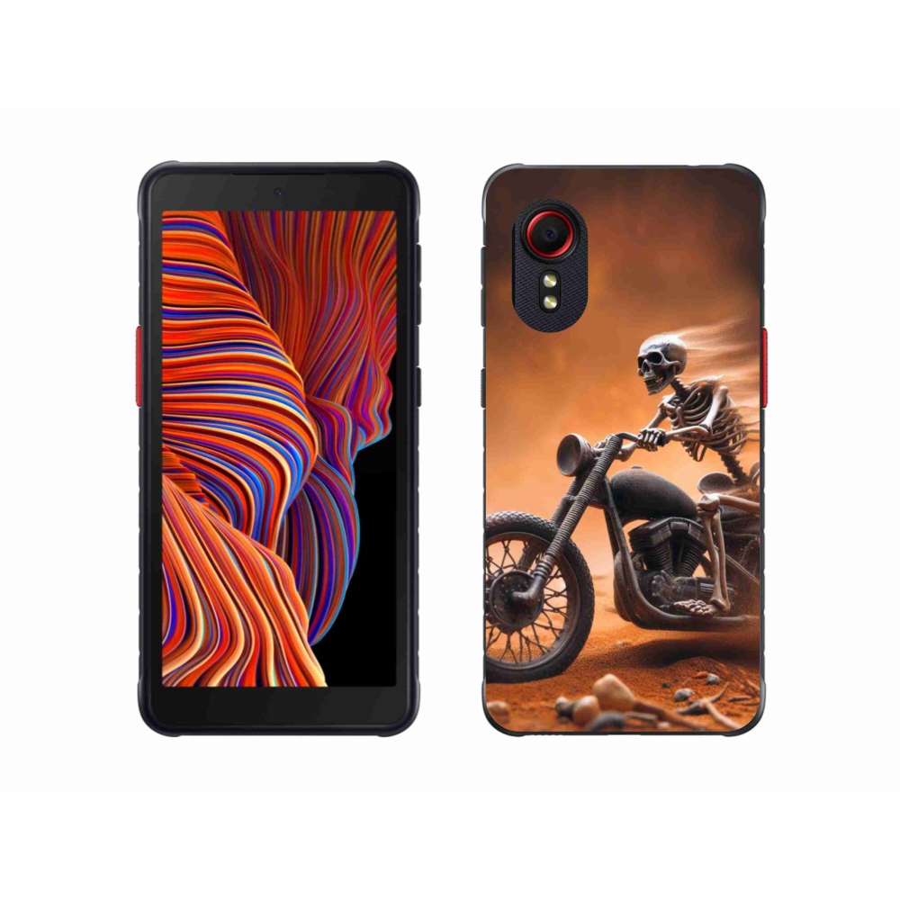 Gélový kryt mmCase na Samsung Galaxy Xcover 5 - kostra na motorke