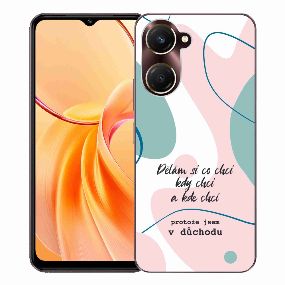 Gélový kryt mmCase na Vivo Y28s 5G - vtipný text 10 biele pozadie