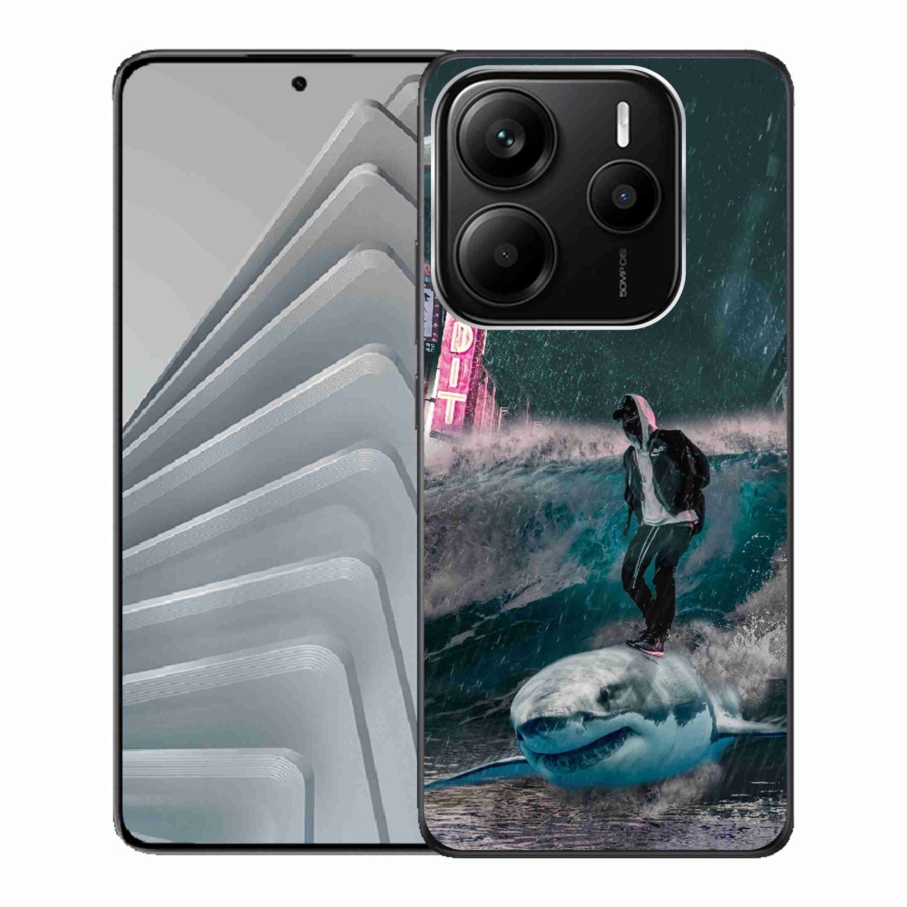 Gélový kryt mmCase na Xiaomi Redmi Note 14 5G - žralok