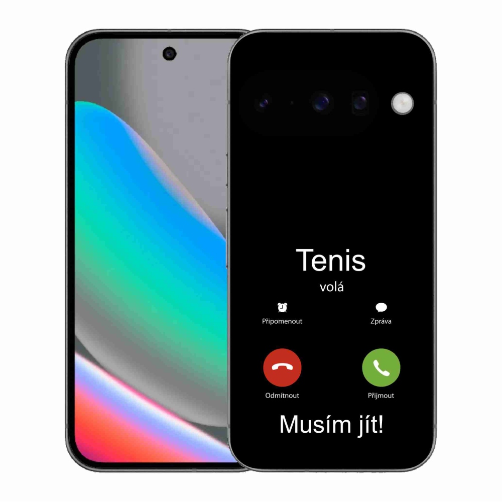 Gélový kryt mmCase na Google Pixel 10 - tenis volá čierne pozadie