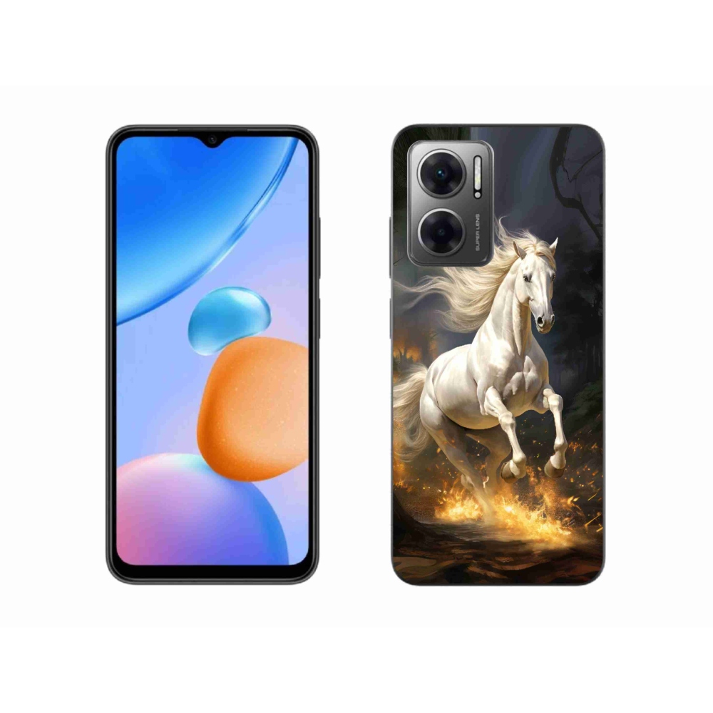 Gélový kryt mmCase na Xiaomi Redmi 10 5G - biely kôň 2