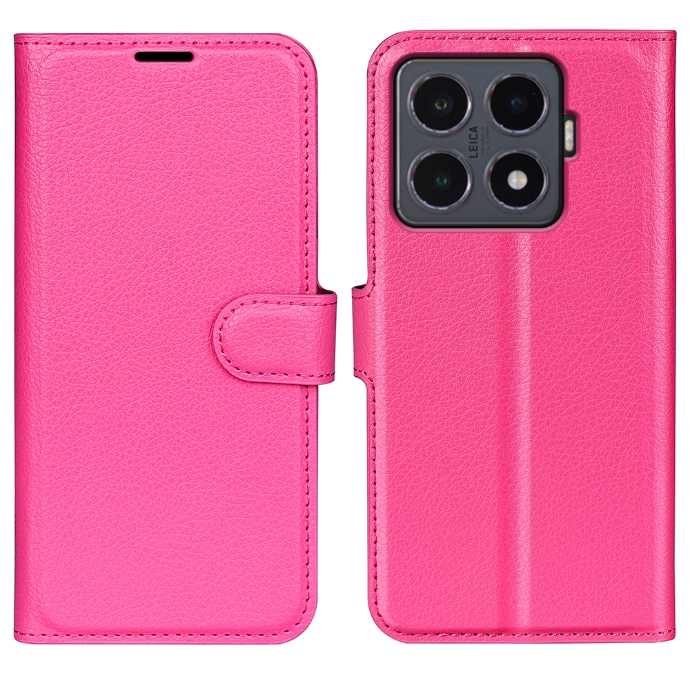 Litchi knižkové púzdro na Xiaomi 15T Pro - rose