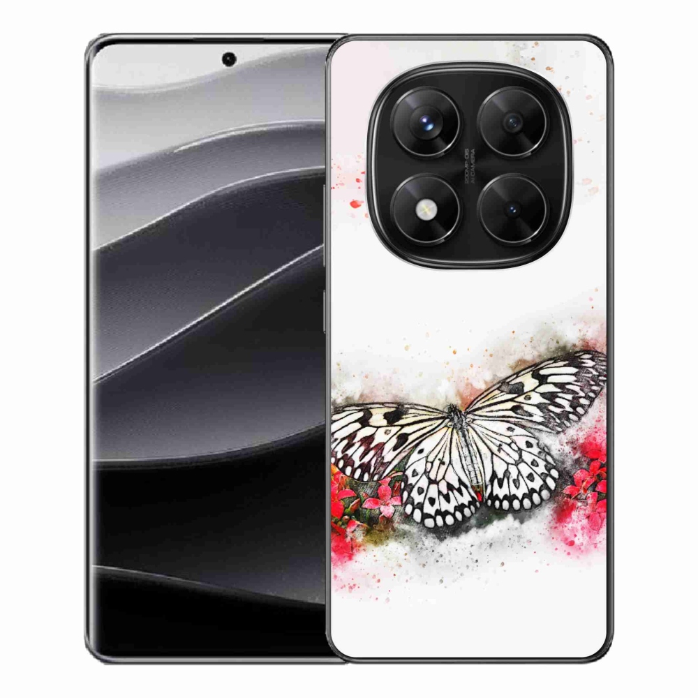 Gelový kryt mmCase na Xiaomi Redmi Note 14 Pro 5G/Poco X7 5G - černobílý motýľ
