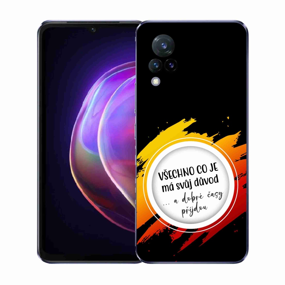 Gélový kryt mmCase na Vivo V21 4G/5G - citát 3 čierne pozadie