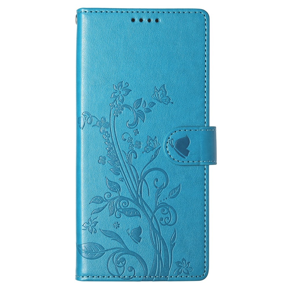 Flowery knižkové púzdro na Xiaomi Redmi 15 5G (169mm) - modré