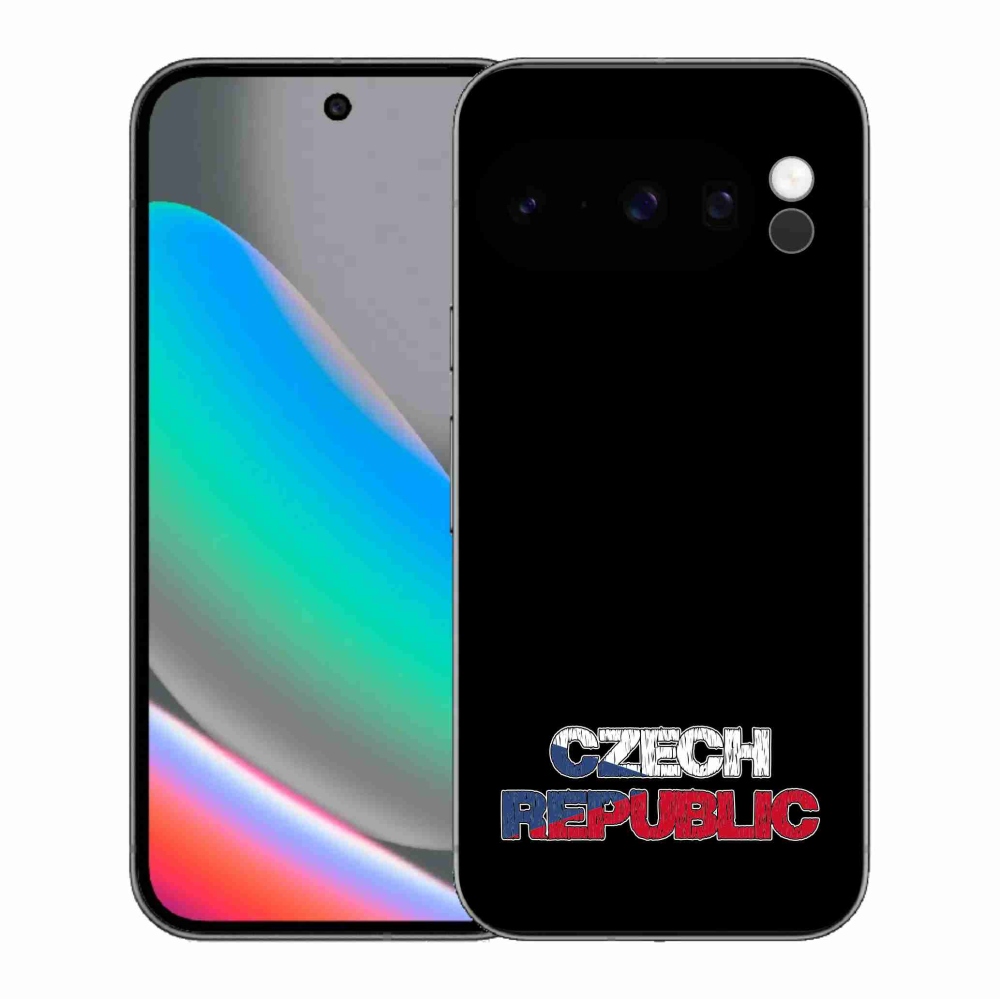 Gélový kryt mmCase na Google Pixel 10 Pro - Czech Republic čierne pozadie