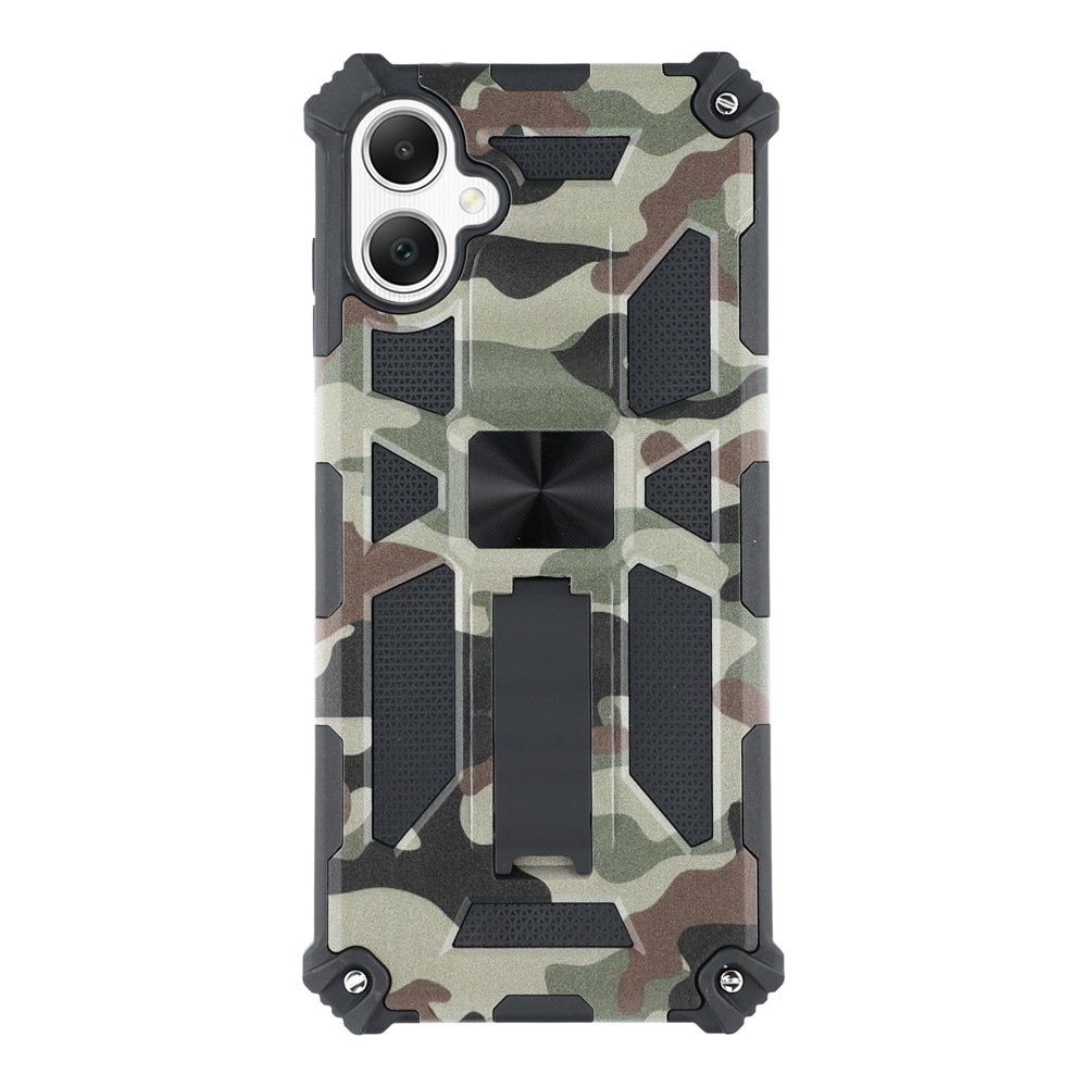 Camouflage odolný kryt na Samsung Galaxy A07 4G - tmavozelený