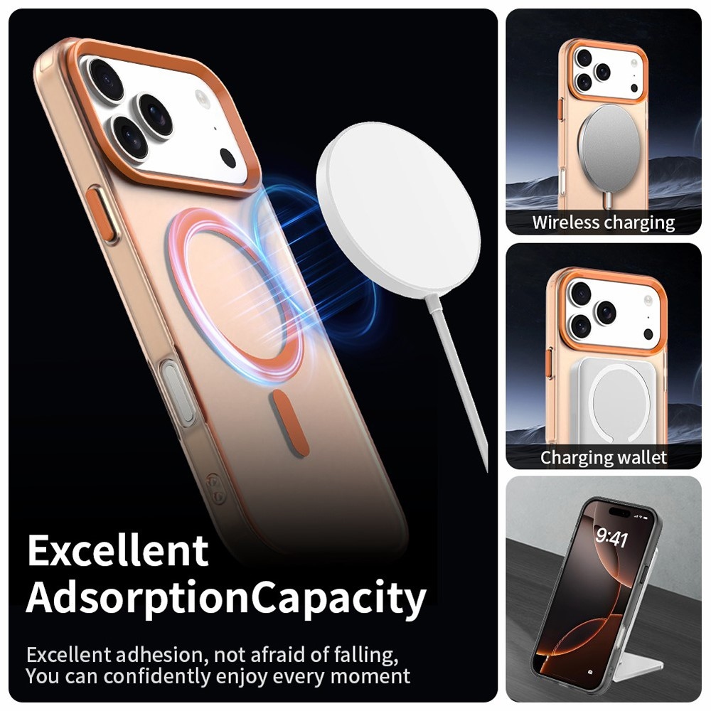 Candy gélový obal s MagSafe na iPhone 17 Pro - oranžový