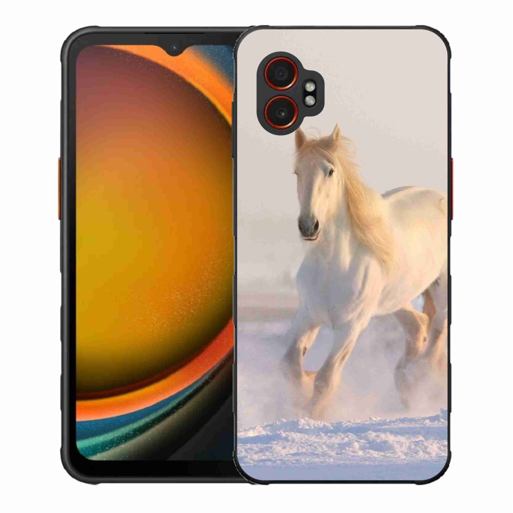 Gélový kryt mmCase na Samsung Galaxy Xcover 7 Pro - kôň v snehu
