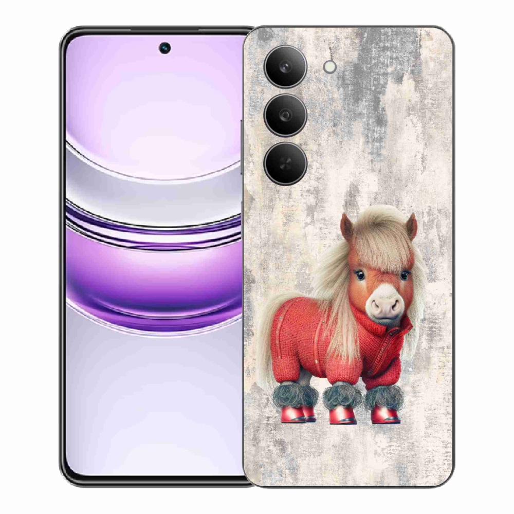 Gélový kryt mmCase na Realme 14x 5G - poník vo svetri