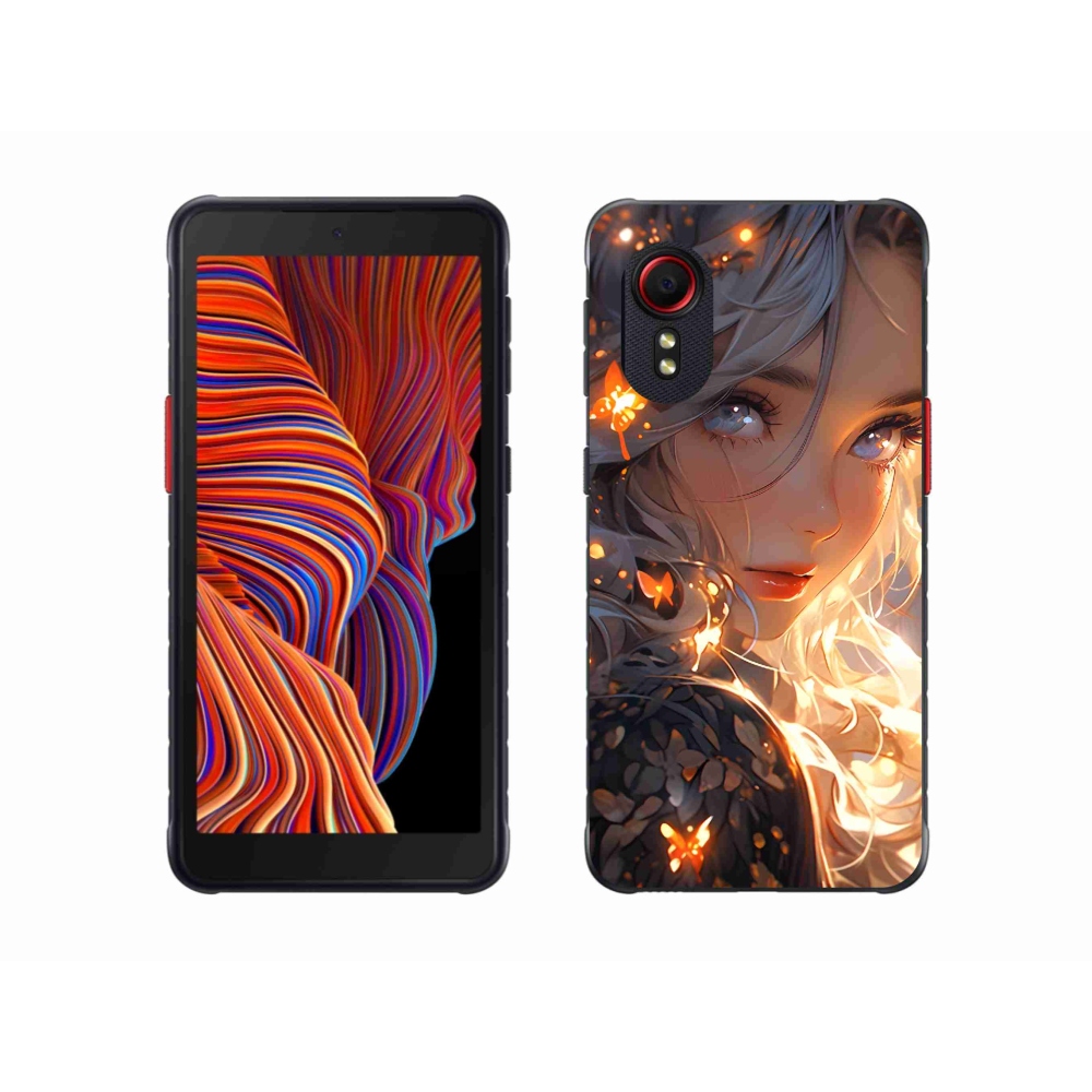 Gélový kryt mmCase na Samsung Galaxy Xcover 5 - dievča a motýle