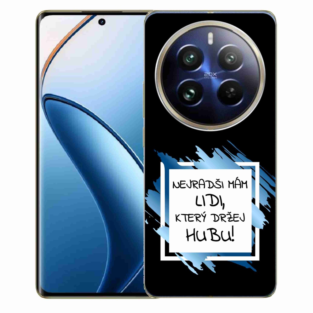 Gélový kryt mmCase na Realme 12 Pro 5G/12 Pro+ 5G - vtipný text 7 bieločierne pozadie