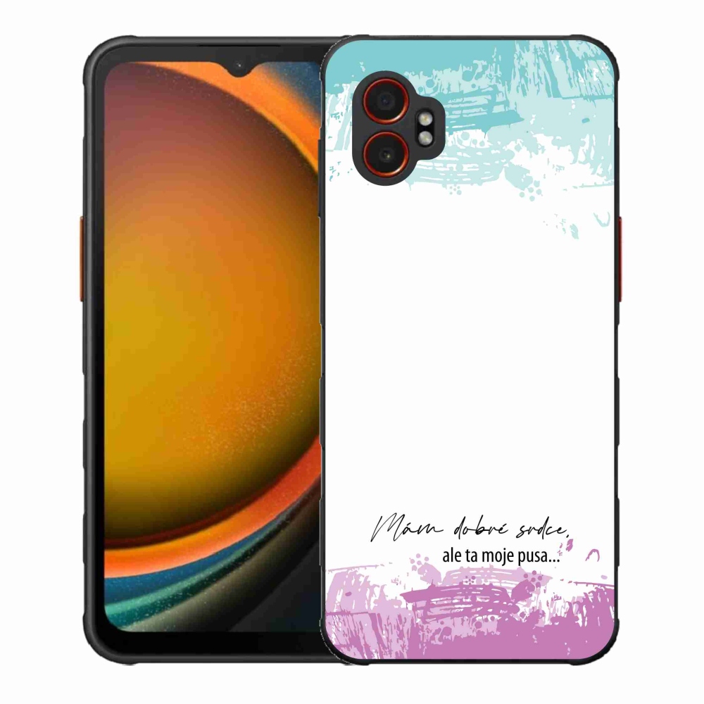 Gélový kryt mmCase na Samsung Galaxy Xcover 7 Pro - vtipný text 3 biele pozadie