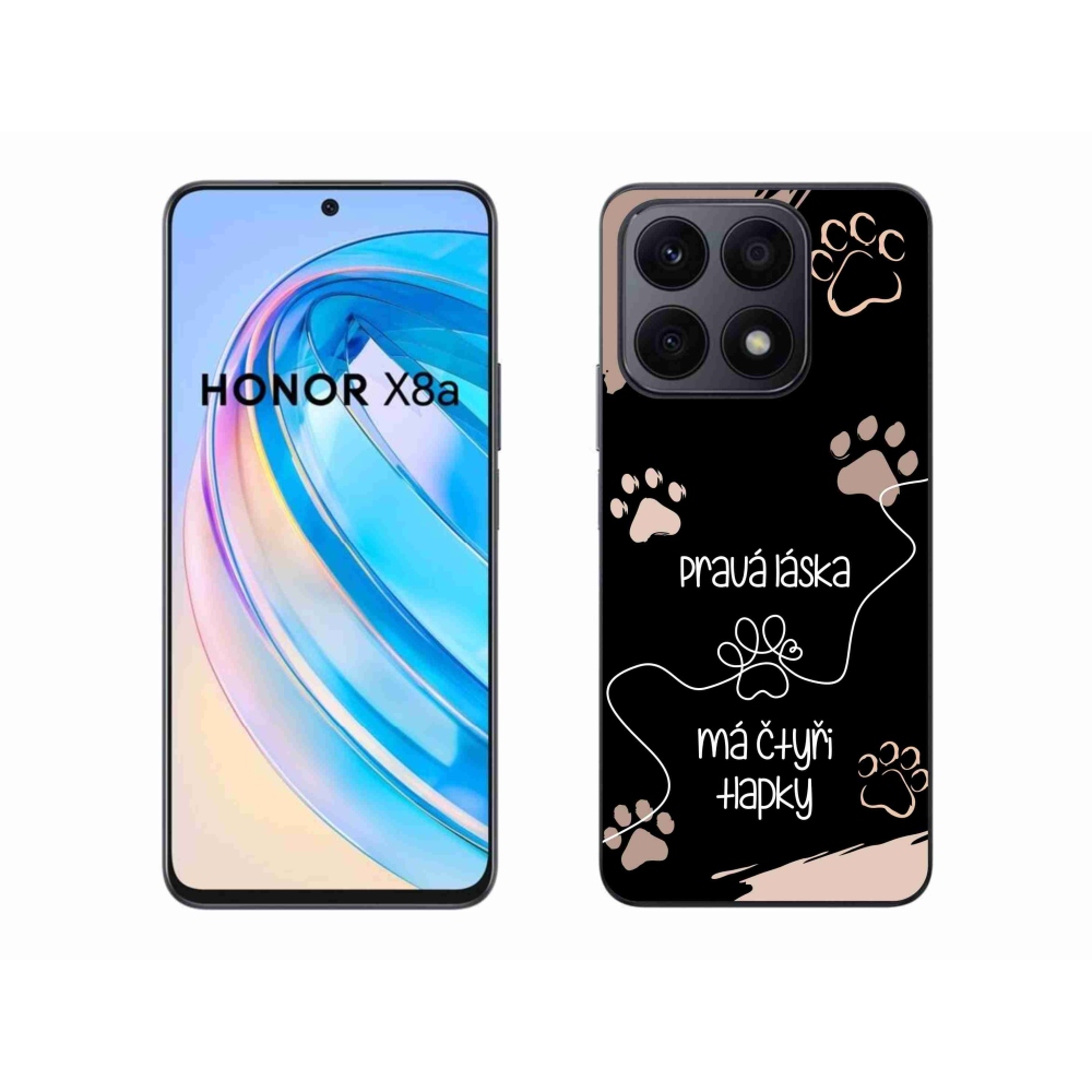 Gélový kryt mmCase na Honor X8a - psí motív 1 čierne pozadie