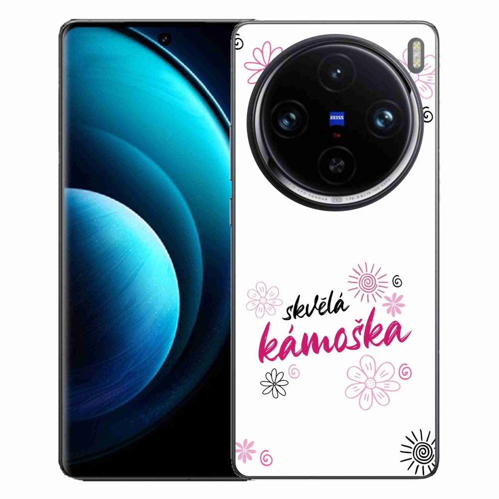Gélový kryt mmCase na Vivo X100 Pro 5G - skvelá kamoška biele pozadie