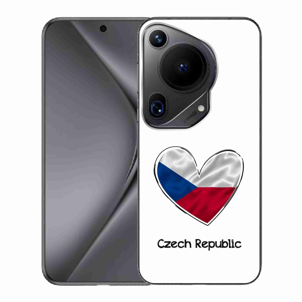 Gélový kryt mmCase na Huawei Pura 70 Ultra - vlajka srdca biele pozadie