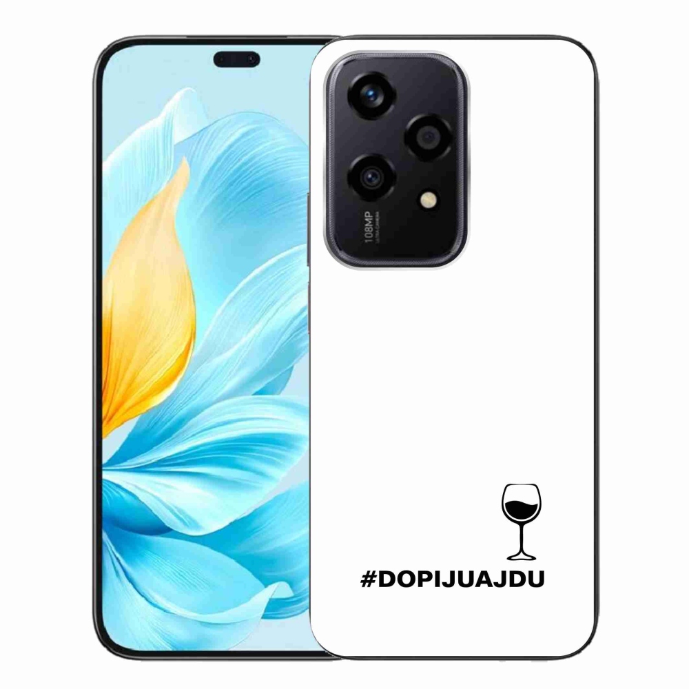 Gélový kryt mmCase na Honor 200 Lite 5G - vinný motív biele pozadie