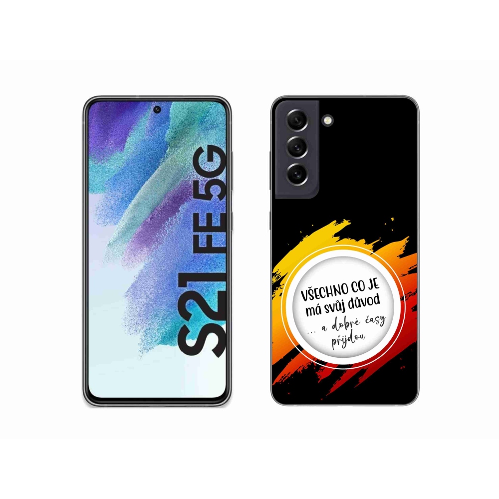 Gélový kryt mmCase na Samsung Galaxy S21 FE 5G - citát 3 čierne pozadie