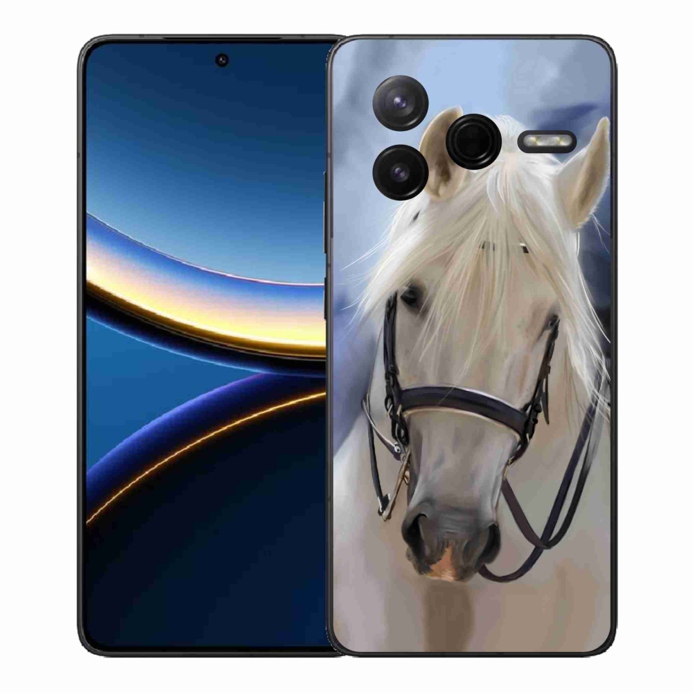 Gélový kryt mmCase na Xiaomi Poco F7 Pro - biely kôň