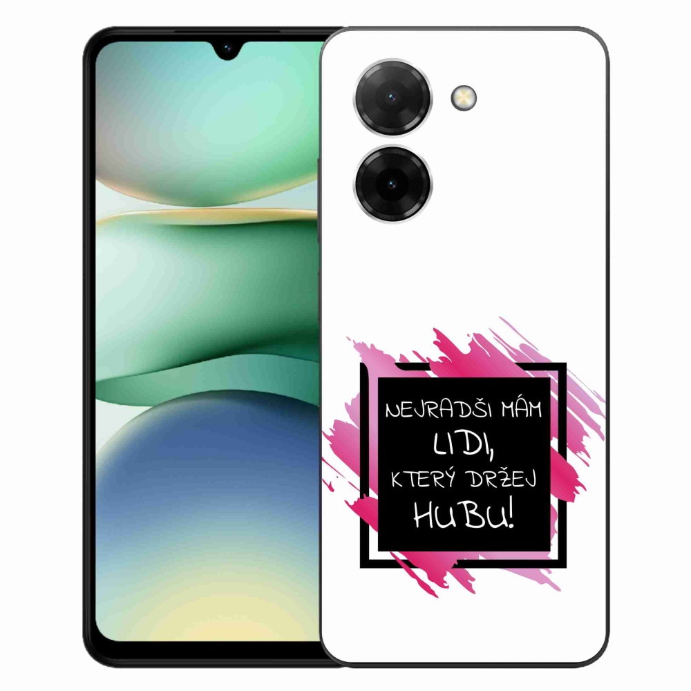 Gélový kryt mmCase na Xiaomi Redmi A5 - vtipný text 7 čiernobiele pozadie