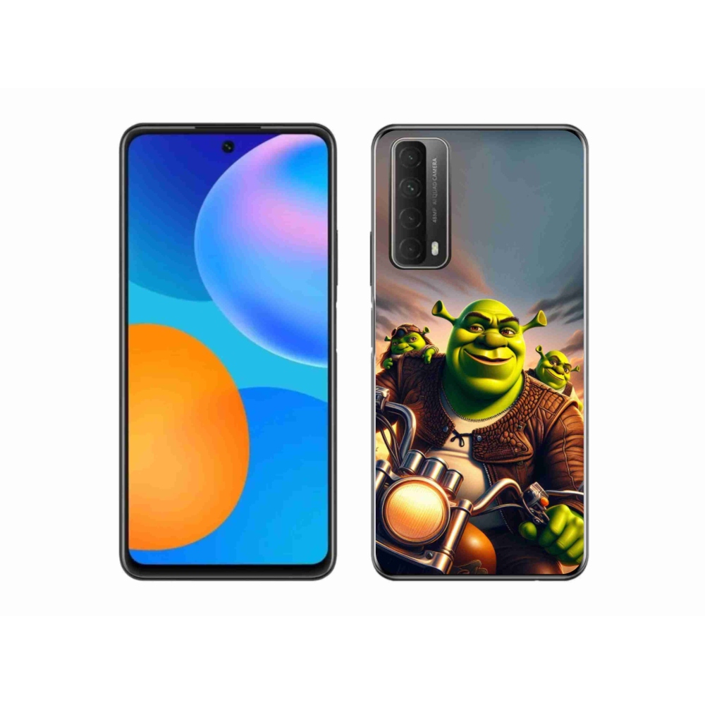 Gélový kryt mmCase na Huawei P Smart (2021) - shrek na motorke